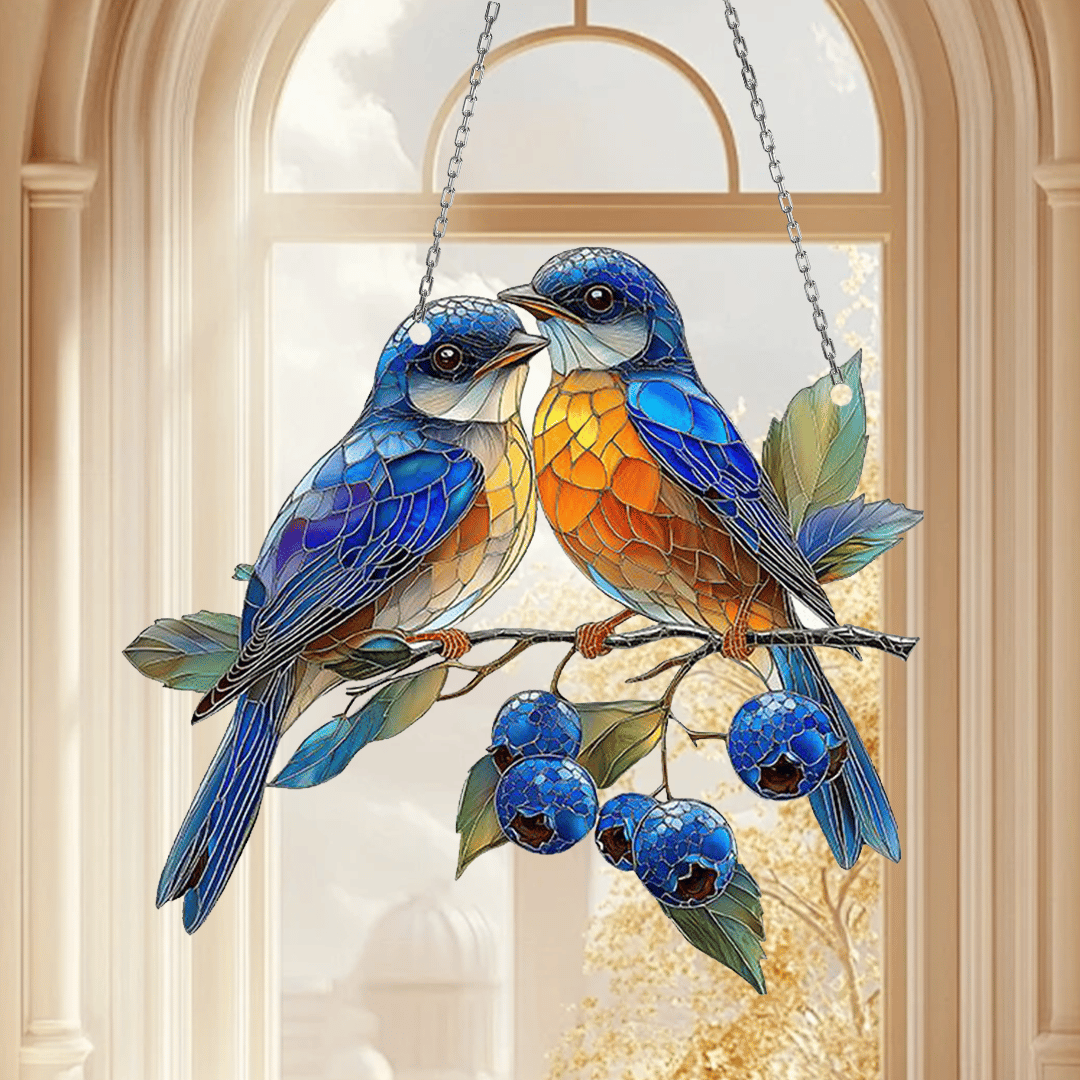 🔥LAST DAY 50% OFF - 🐦💙Bluebirds Suncatcher Ornament