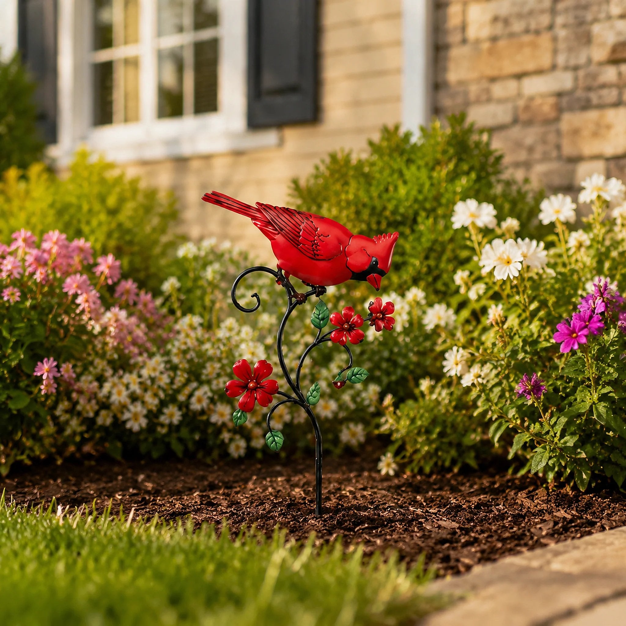 🐦 Red Cardinal Garden Stake Decoration – Bring Vibrant Color & Timeless Charm to Your Garden