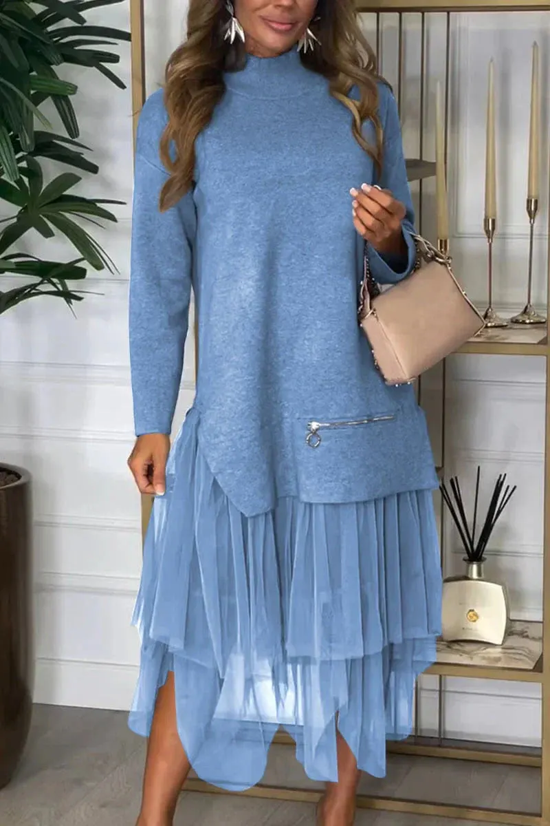 Women's Mesh Patchwork Dress