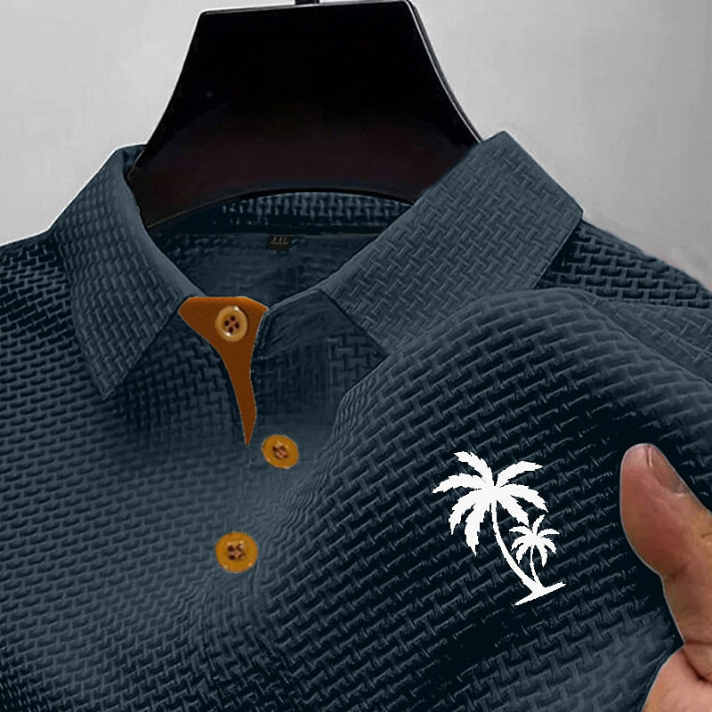 Men's Holiday Waffle Polo-Comfortable Spring & Summer Wear