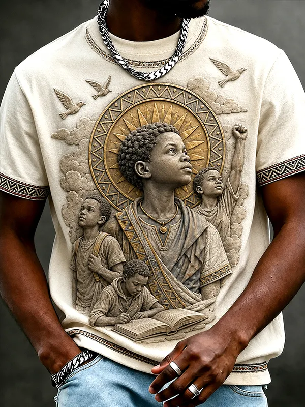 Men's Inspirational Black Boy Art Print T-Shirt