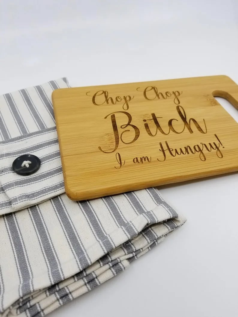 🔥LAST DAY 50% OFF - 🎁Chop Chop Bitch - Funny Cutting Board🤣