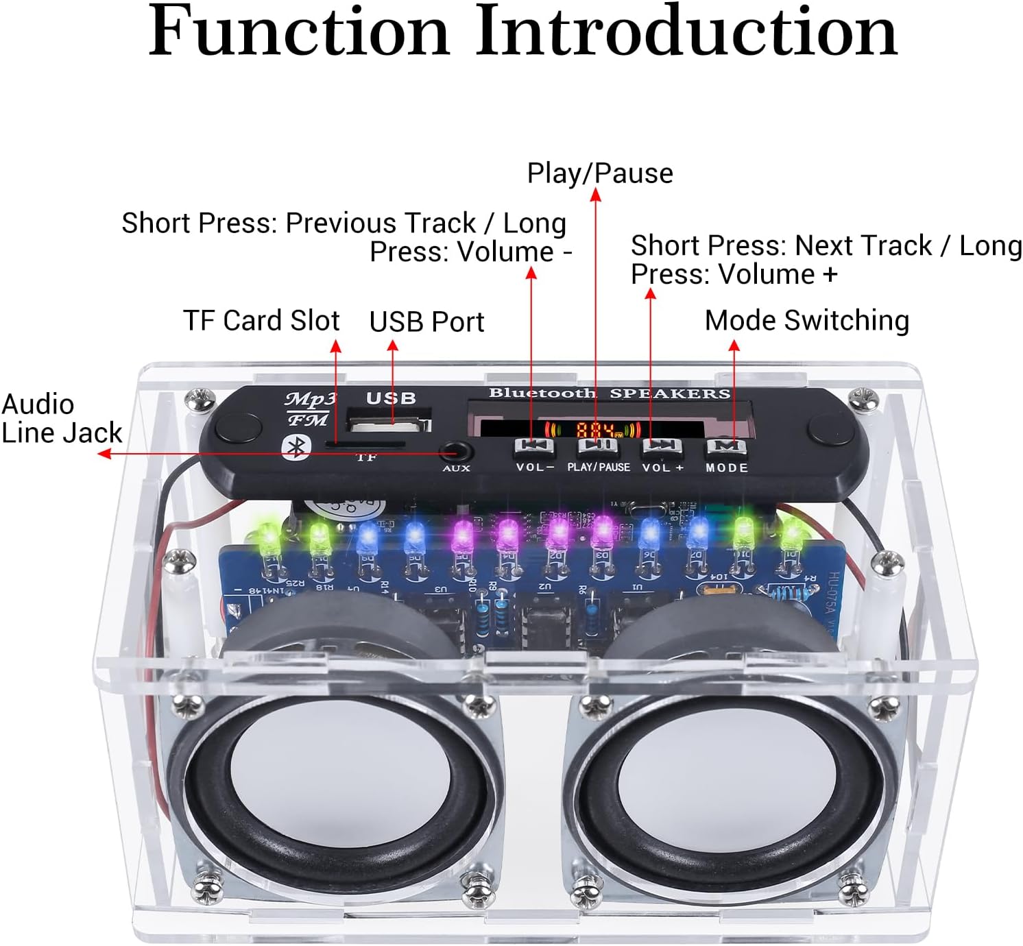 ⏰Historical Lowest Price: Save 49%- DIY Bluetooth Compatible Speaker Soldering Kit with LED Spectrum