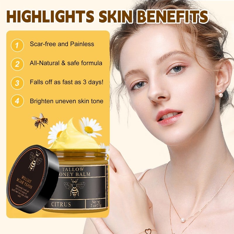 🔥Last Day Promotion 49% OFF - 🎅Beef Tallow and Honey Balm for Skin - Handmade All-Natural Moisturizer