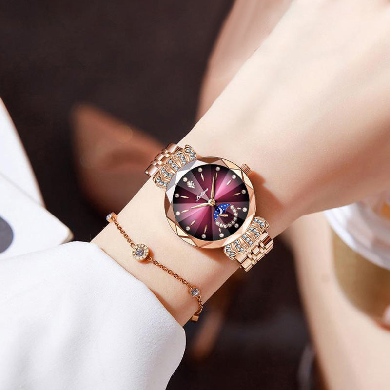 ⏳Time-Limited Special⏰Fashionable Diamond Moon Star Watch for Women🌟