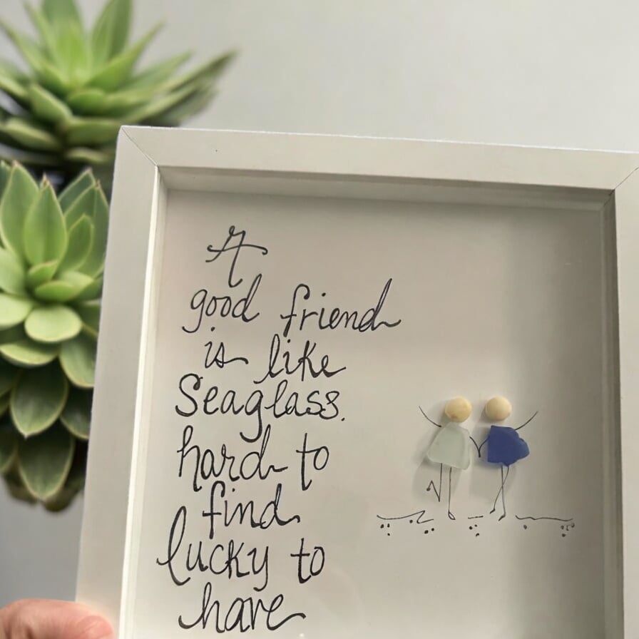 Friendship sea glass🖐️Handmade
