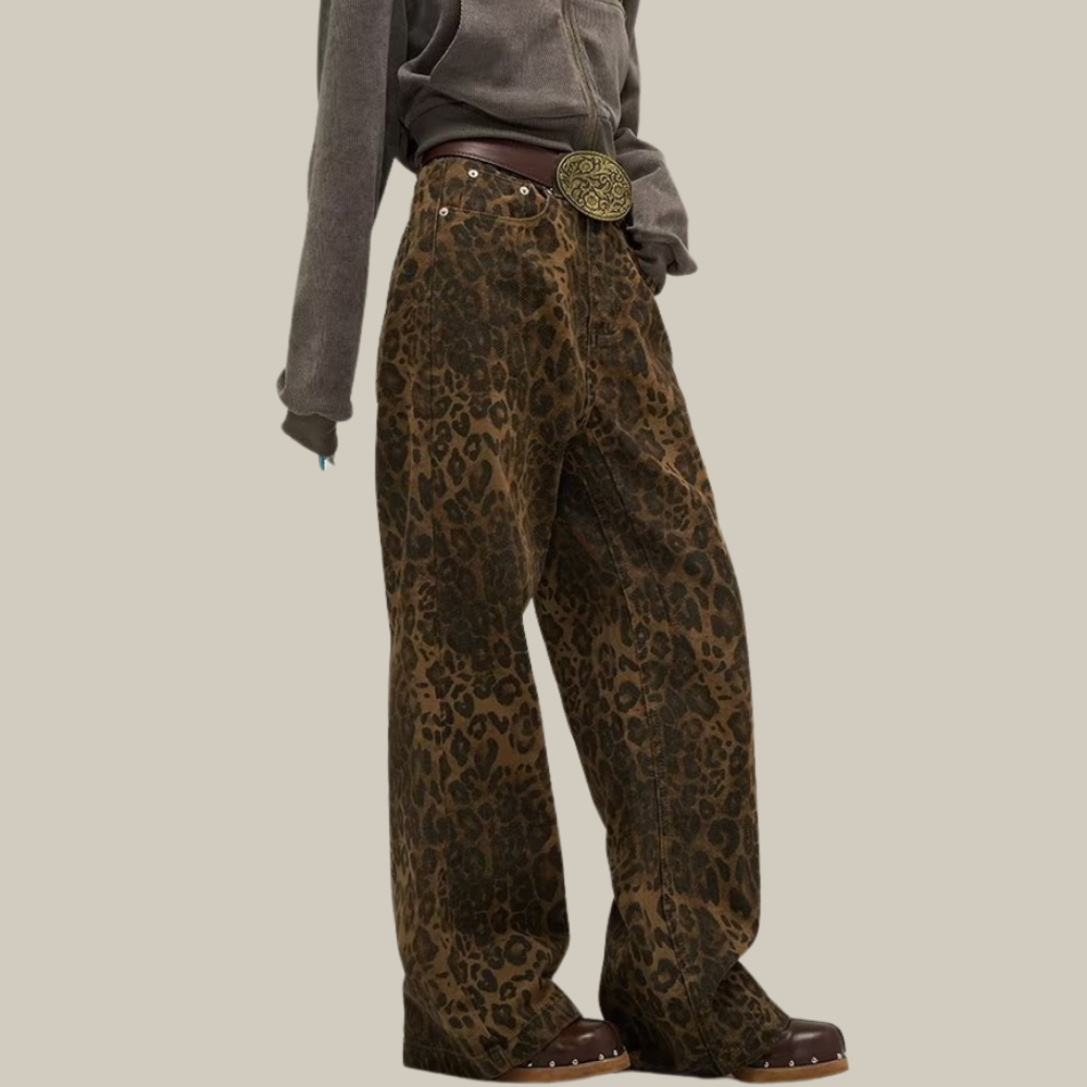 Azuri Leopard Print Jeans