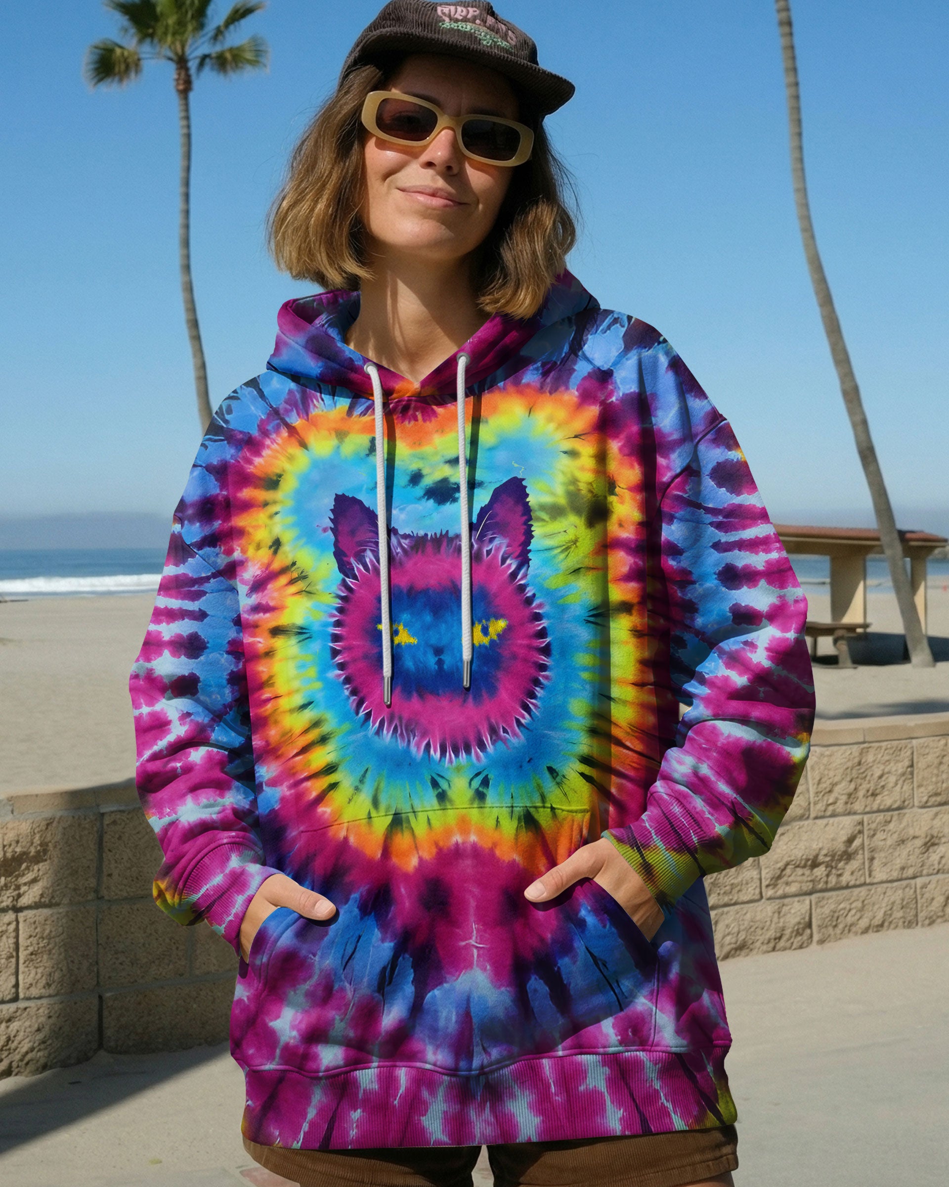 CAT TIE DYE ALL OVER PRINT - TLTW1512253