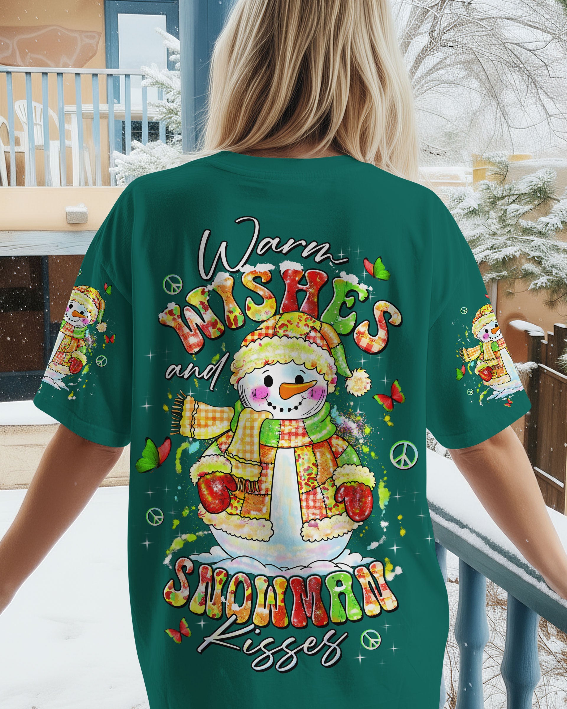 WARM WISHES AND SNOWMAN KISSES CHRISTMAS ALL OVER PRINT - TLTW0311253