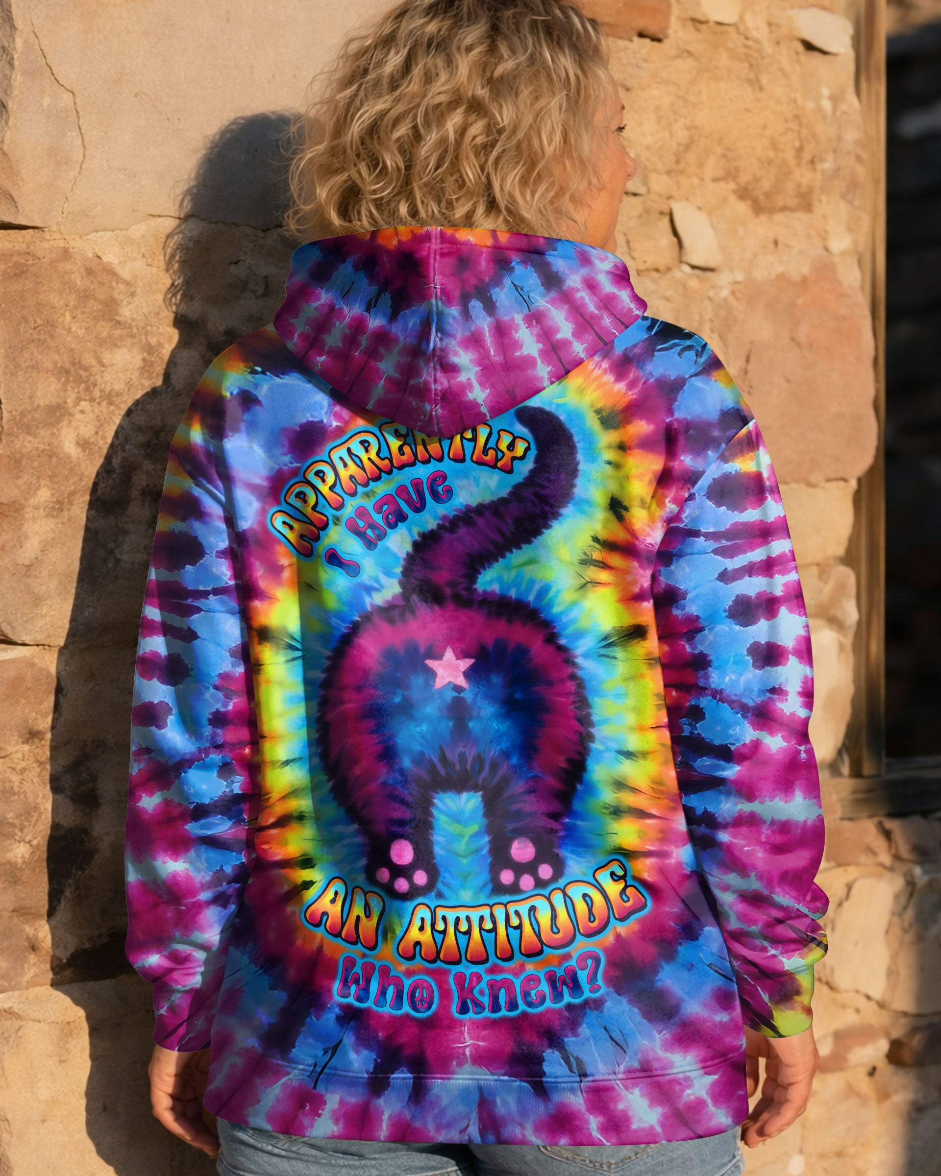 APPARENTLY I HAVE AN ATTITUDE WHO KNEW CAT ALL OVER PRINT - TLTW1903261