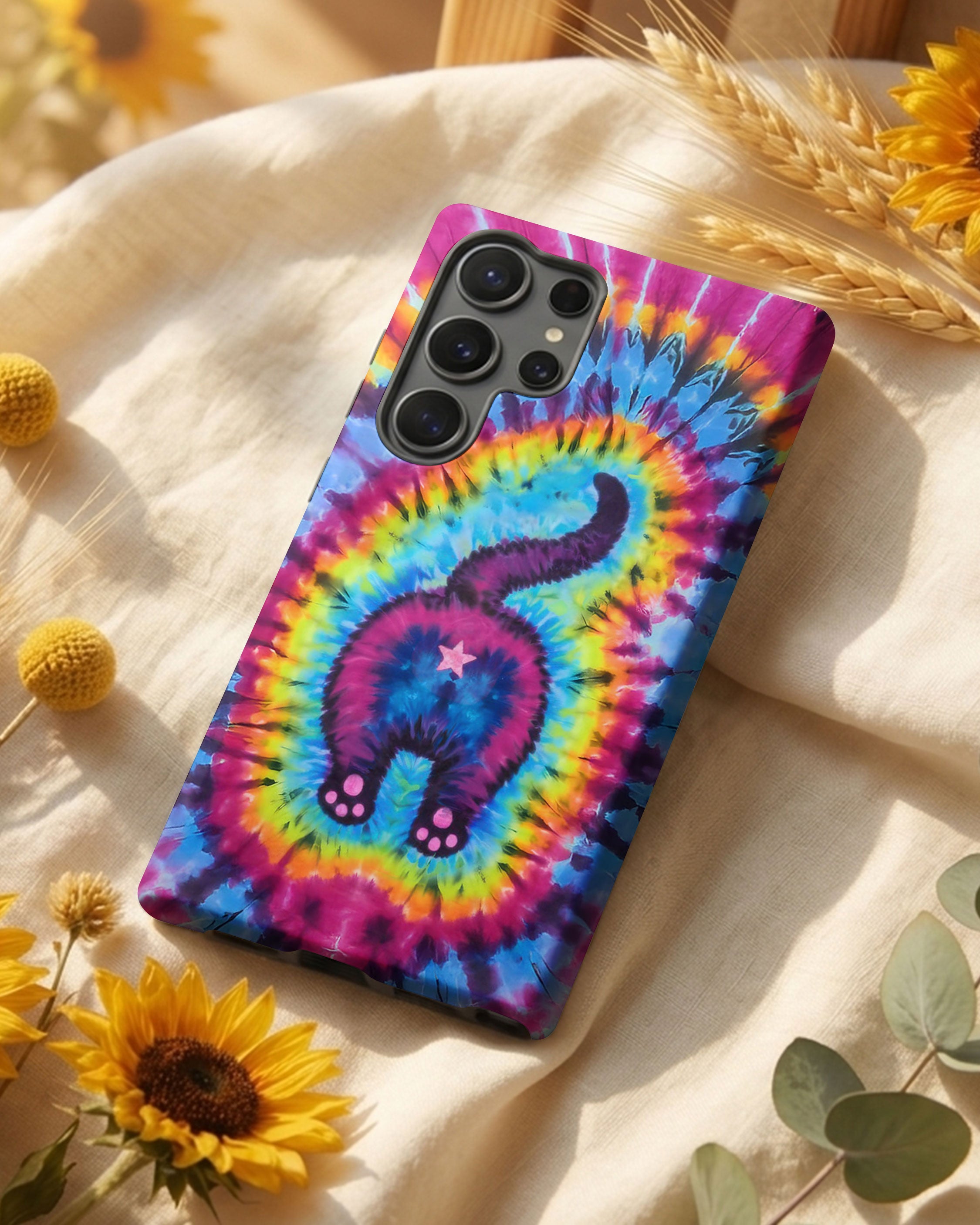 CAT COLORFUL SWIRL PATTERN PHONE CASE - TLTW1404263