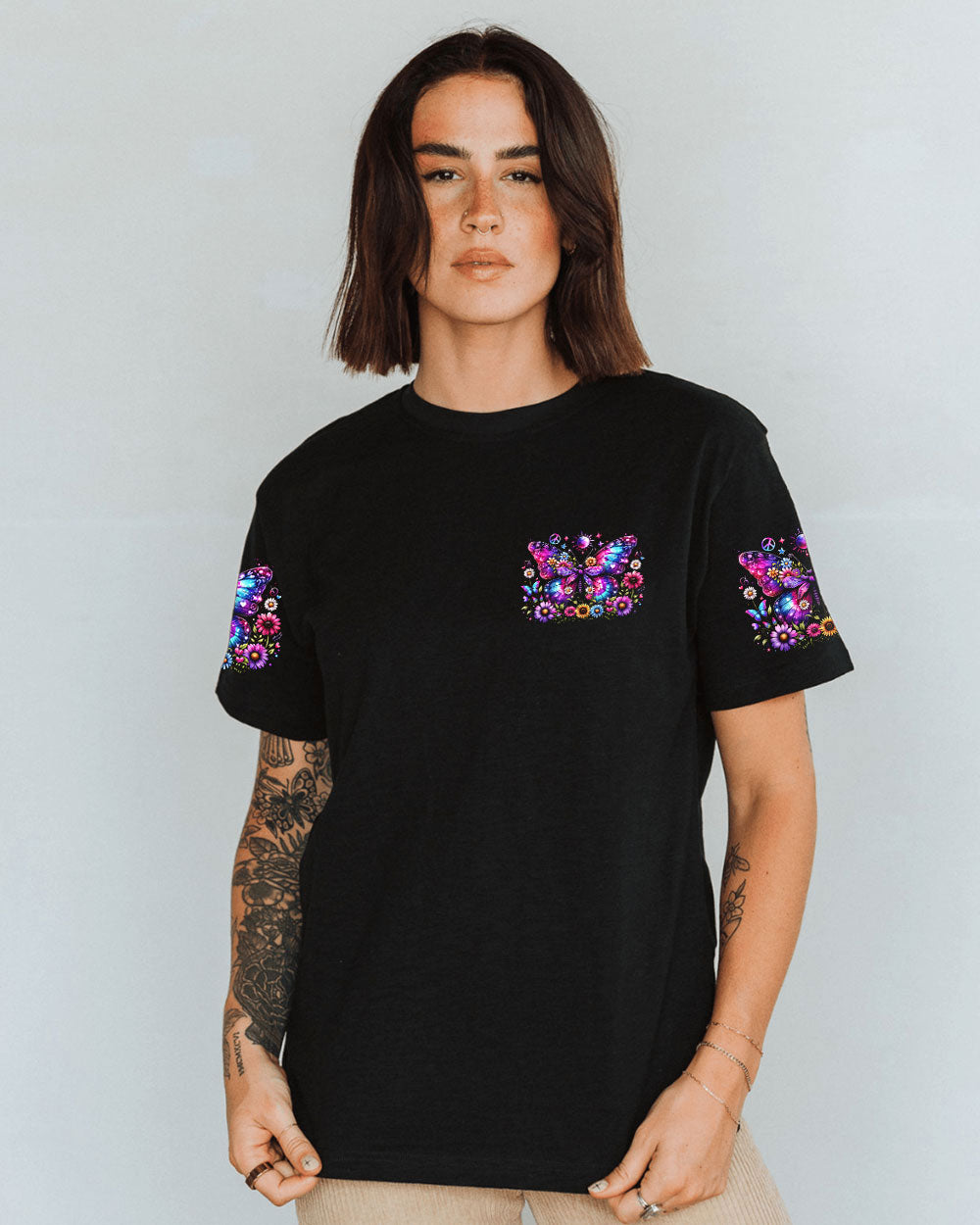 ALL I WANT IS FOR MY PARENTS IN HEAVEN BUTTERFLY ALL OVER PRINT - TYTD1106242