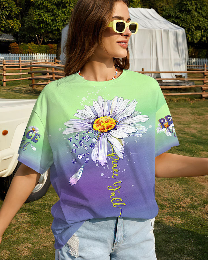 PEACE Y'ALL DAISY ALL OVER PRINT - TLTW0607233