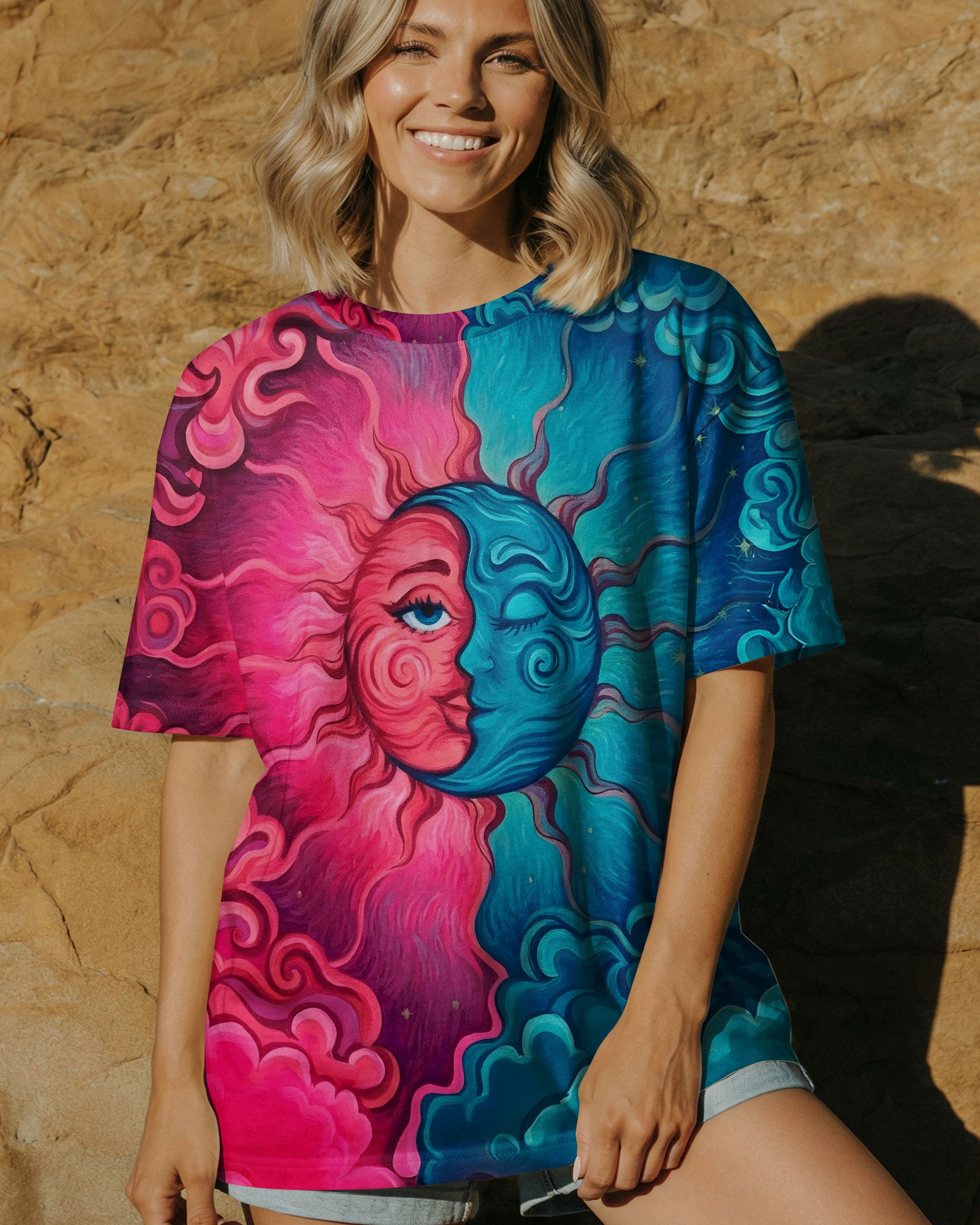 HIPPIE SUN MOON ART ALL OVER PRINT - TLTW1012251