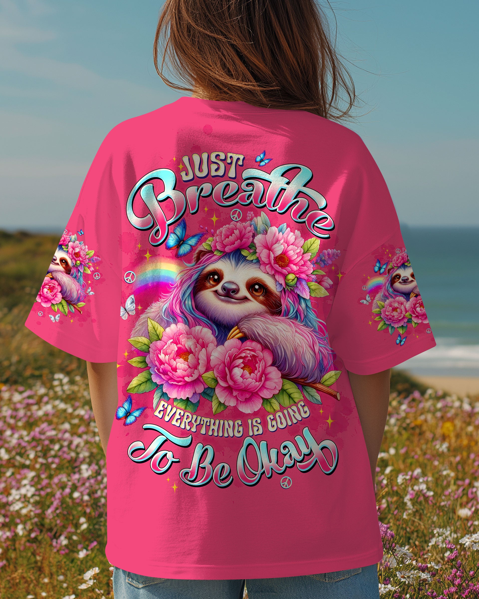JUST BREATHE SLOTH ALL OVER PRINT - TLTW2410253