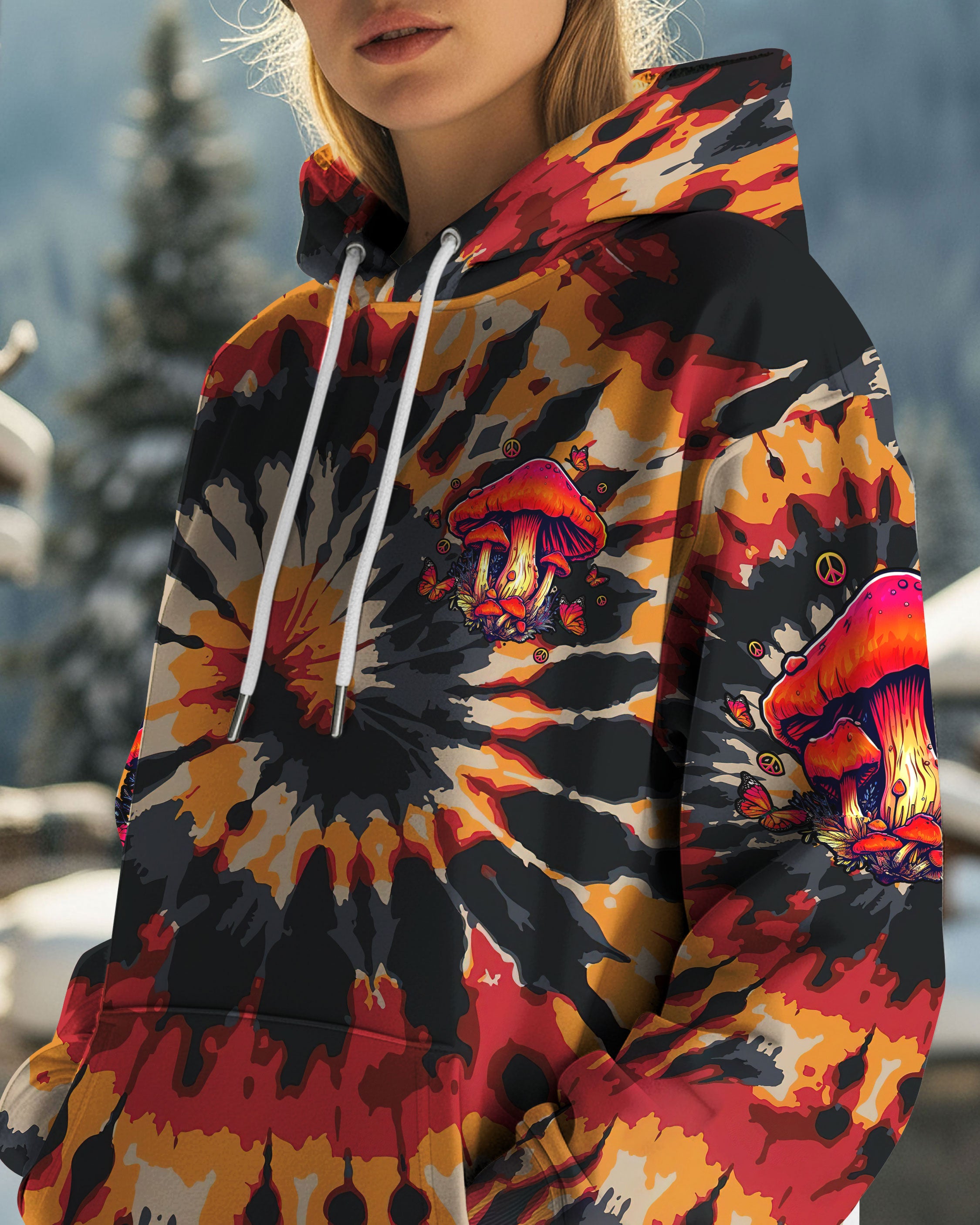 GROW YOUR OWN WAY MUSHROOM TIE DYE ALL OVER PRINT - TLTW2210253