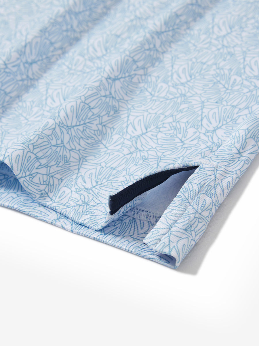 Swing in Style: 4-Way Stretch Performance Printed Golf Polo