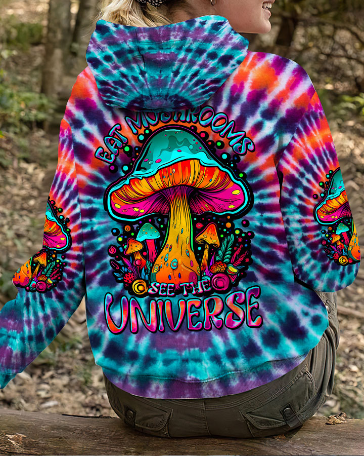 EAT MUSHROOMS SEE THE UNIVERSE TIE DYE ALL OVER PRINT - TLTW2106232
