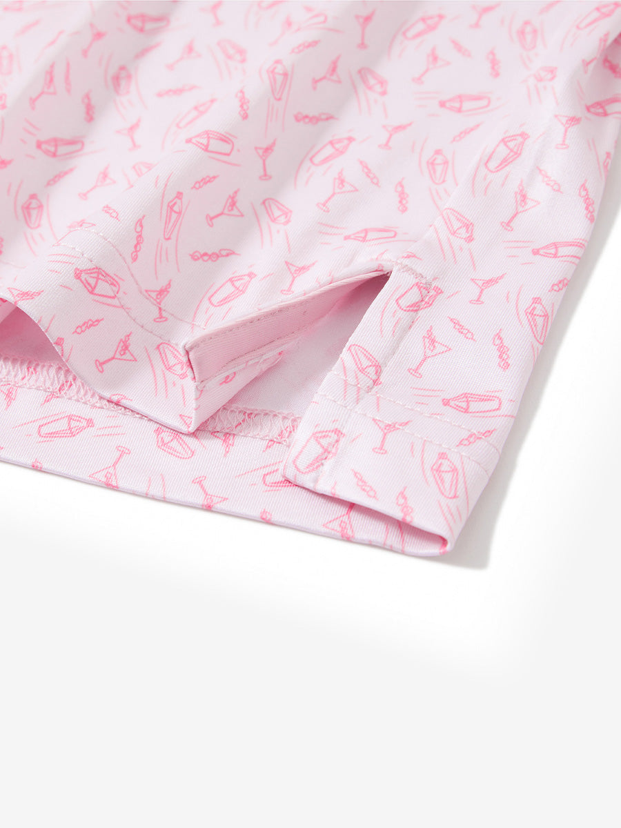 Swing in Style: 4-Way Stretch Performance Printed Golf Polo