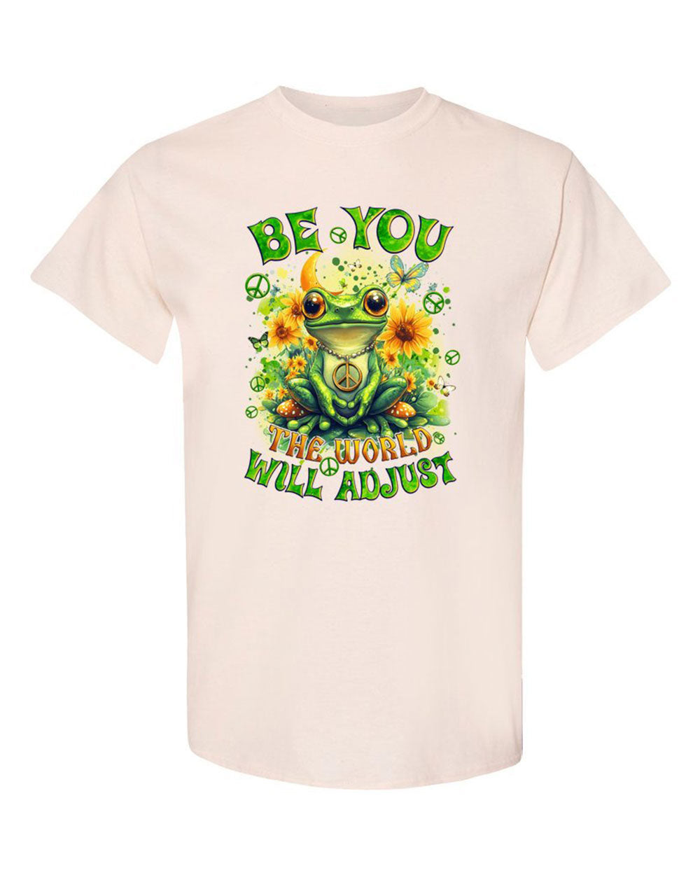 BE YOU THE WORLD WILL ADJUST FROG TIE DYE COTTON SHIRT - TYQY0401254