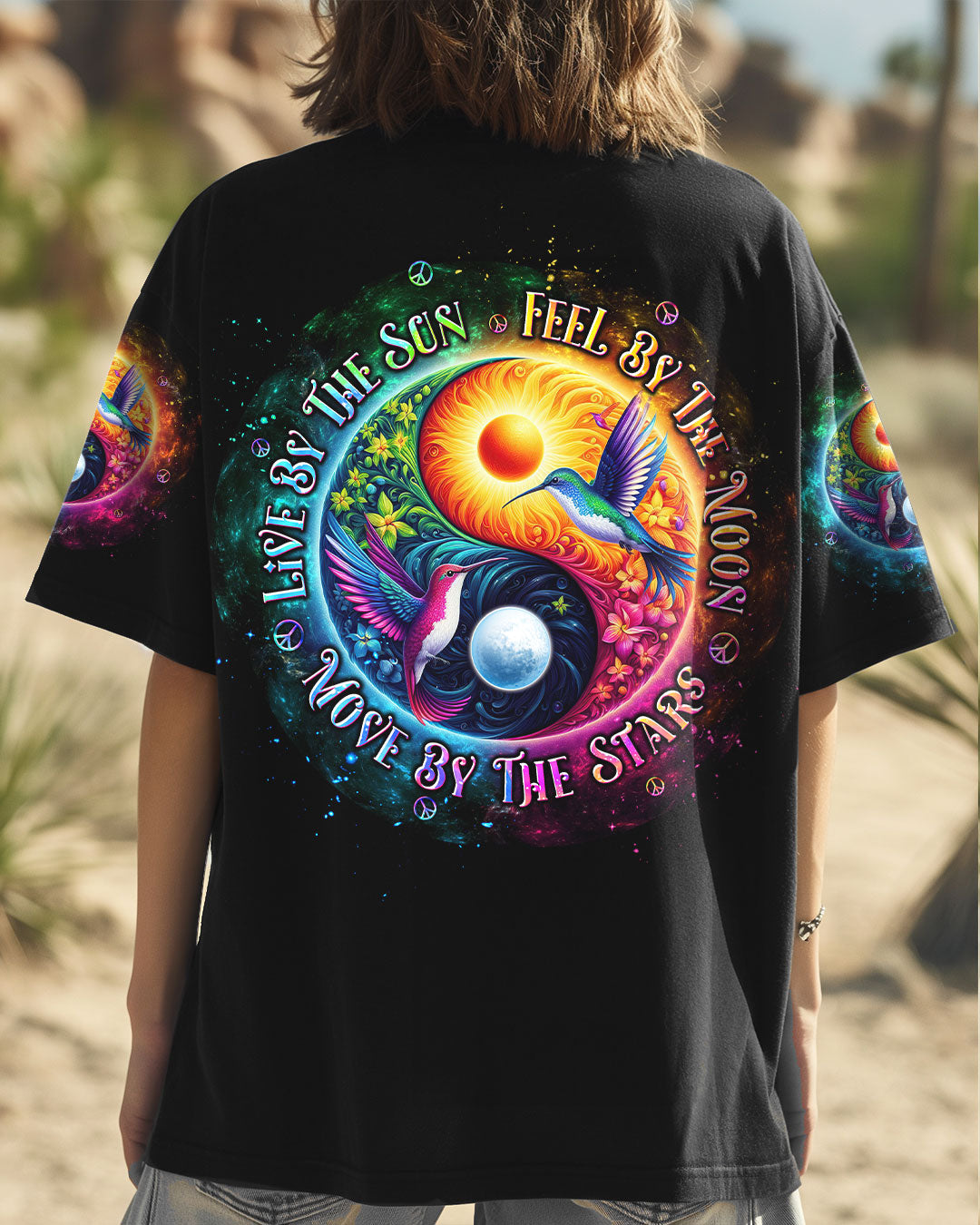 LIVE BY THE SUN YINYANG HUMMINGBIRD ALL OVER PRINT - TLTW3107245