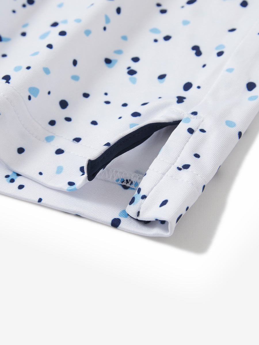 Swing in Style: 4-Way Stretch Performance Printed Golf Polo