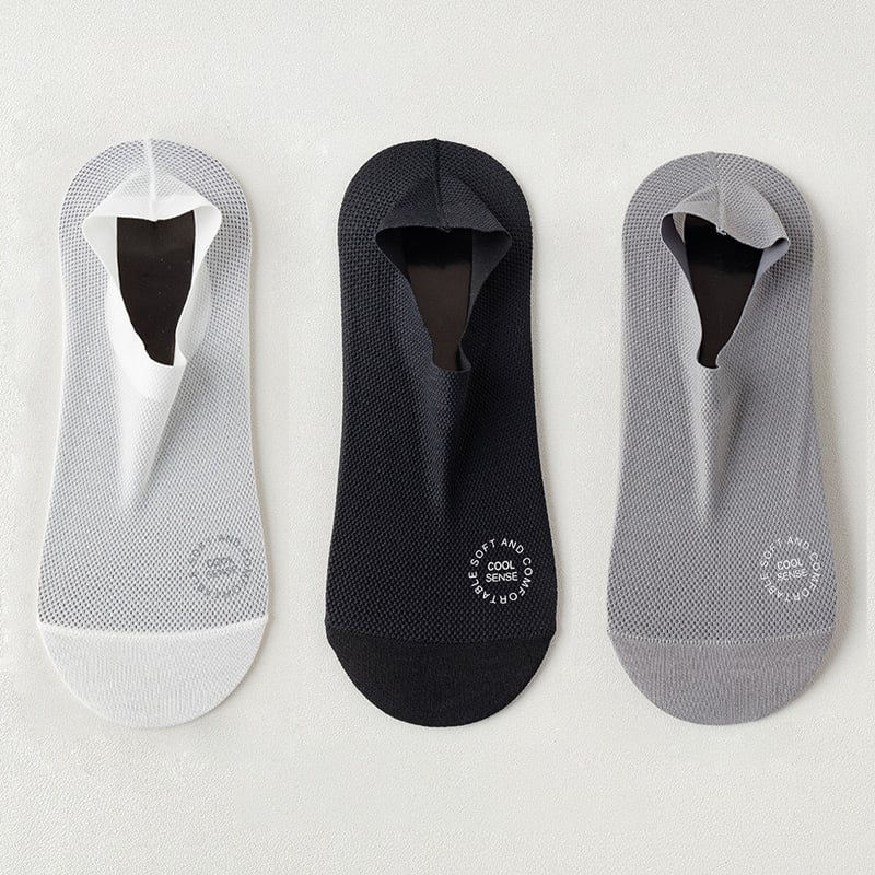 🔥 3-Pair Invisible Grip Socks Pack 🧦 – 2026 Breathable Low-Cut Anti-Slip Sweat-Absorbing Design