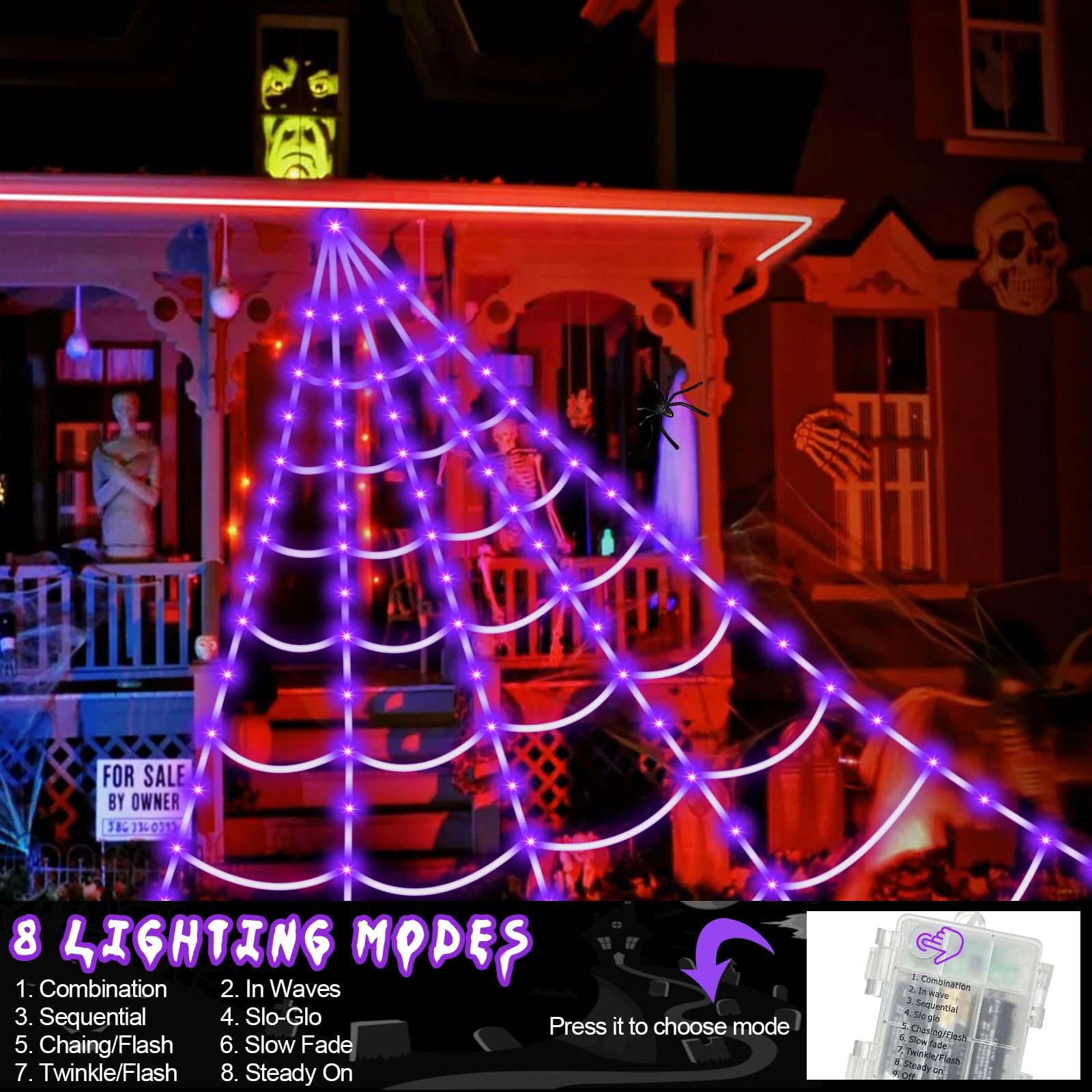 💥Halloween Pre - Sale 49% Off - 🕸️Room Decor Spider Web Design Hanging Light