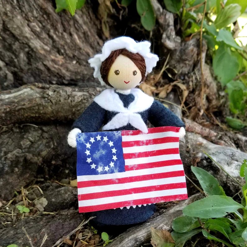 🌟 Handmade Betsy Ross Figurine