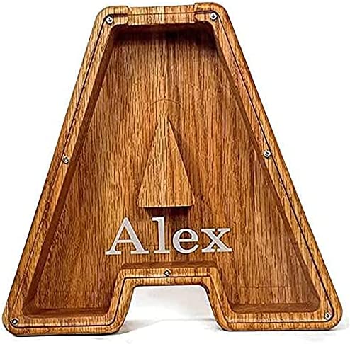 🔥 Last Day 40% OFF – Customize Letter Piggy Bank-Wood Gift For Kids