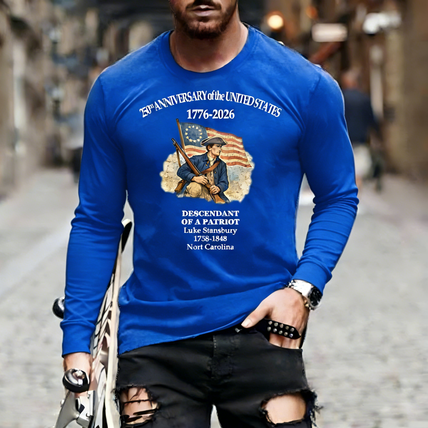 [Copy]Men's Retro 250th Anniversary of the United States Independence Day Cross Print Polo Shirt