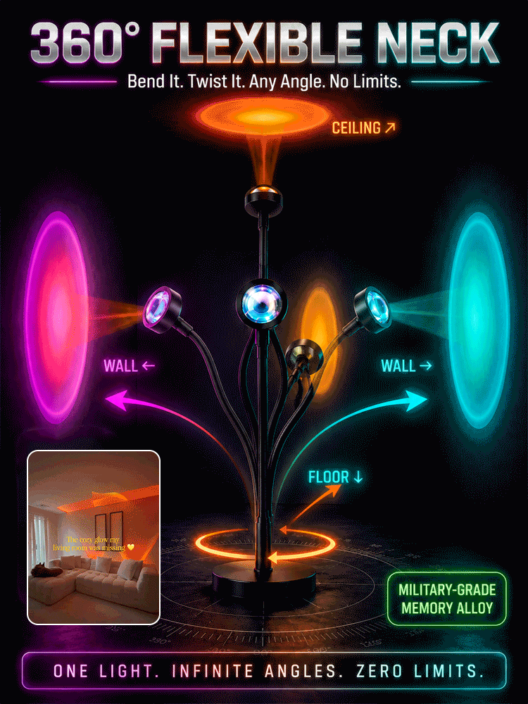 🌅 Sunset Ambient Light: One-Tap Romantic Lighting, Say Goodbye To Dull Rooms! Just 1 Second, Bring Stunning Sunset Glow Into Your Home ✨