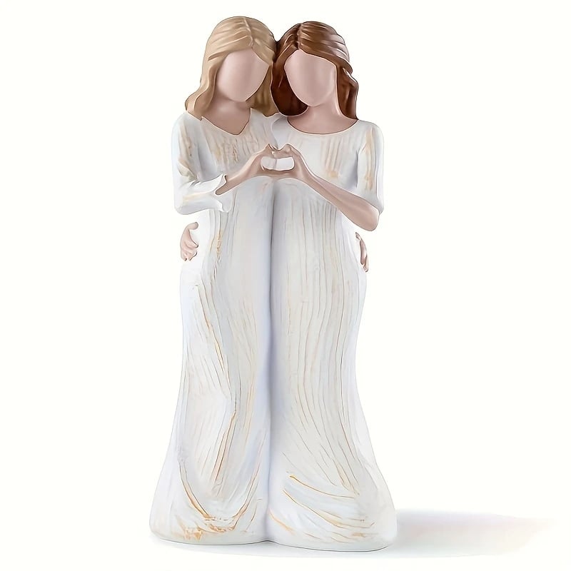 💕✨Mother and Daughter Close Heart Gesture Statue