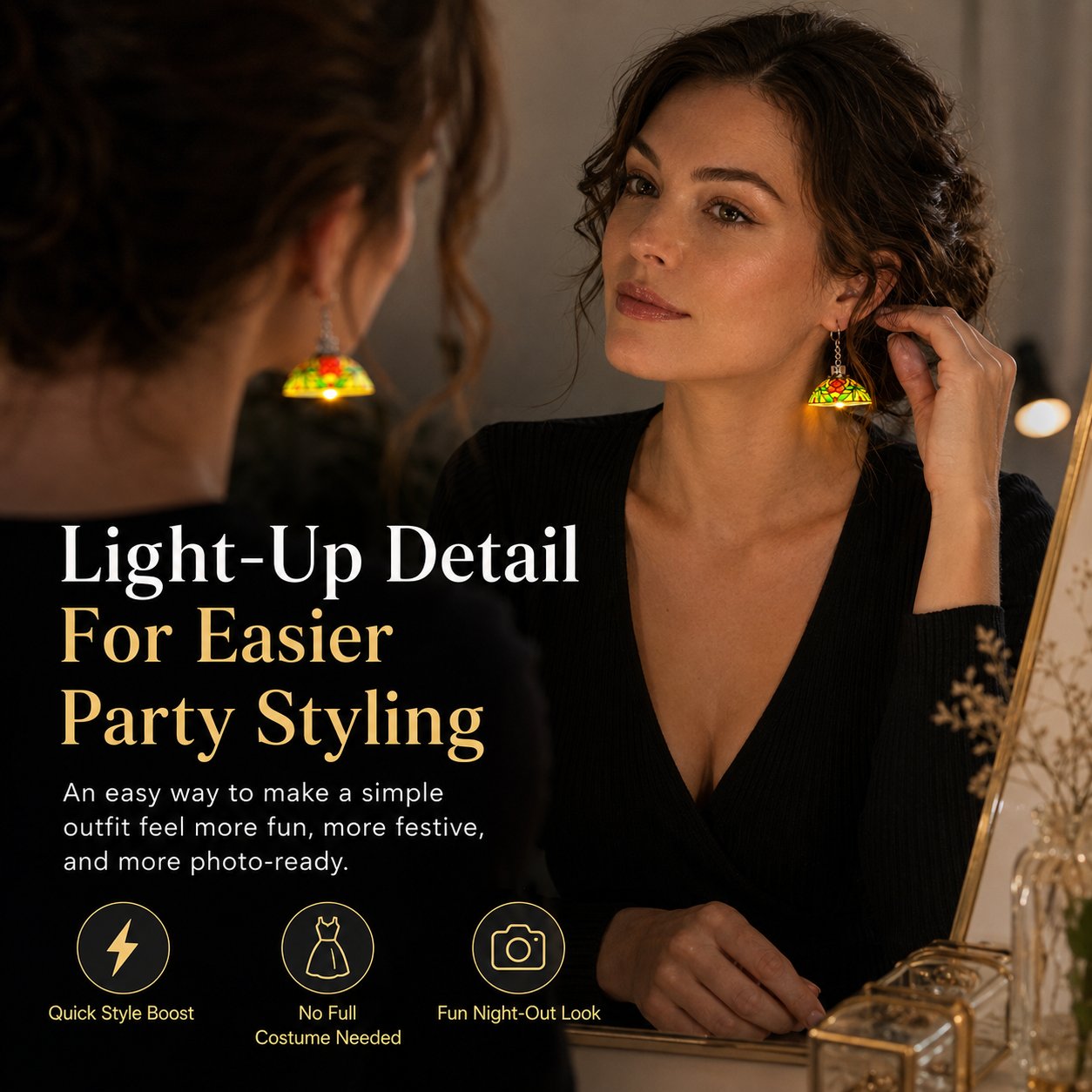 ✨Mini Chandelier Light Earrings For Costume Party Looks