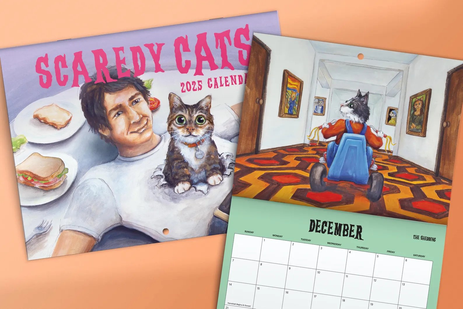 🔥LAST DAY SALE 50% OFF - 🐱Scaredy Cats 2025 Monthly Calendar
