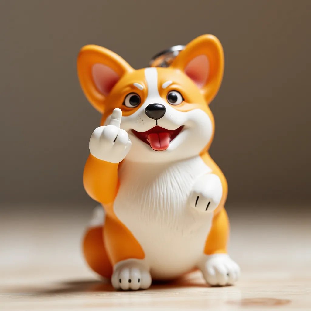 🔥LAST DAY SALE 49% OFF 🐶Funny Middle Finger Dog Keychain (BUY 3 GET 1 FREE)