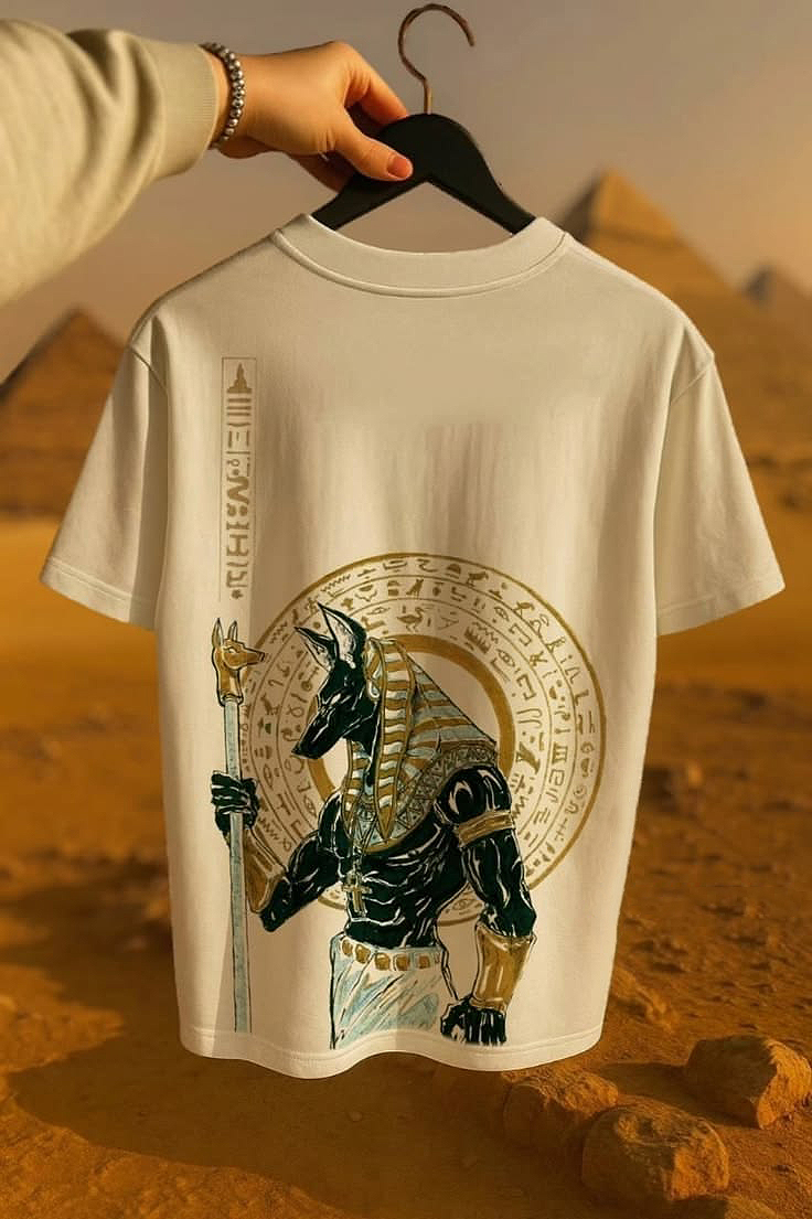 Men's Anubis Egyptian Style Print T-Shirt
