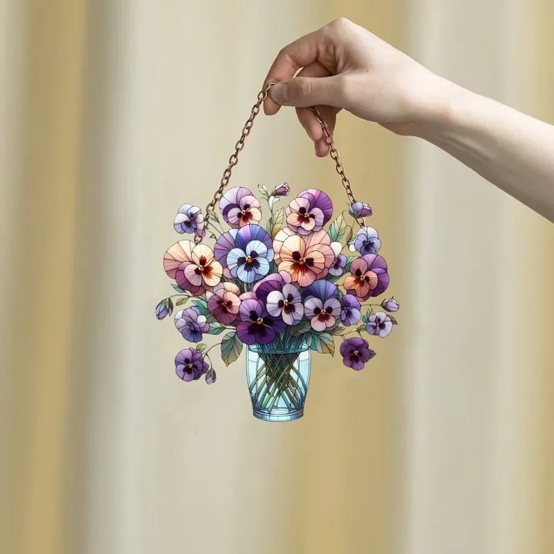 🔥LAST DAY 50% OFF - 💐 Art Flower Basket Pendant 🏡