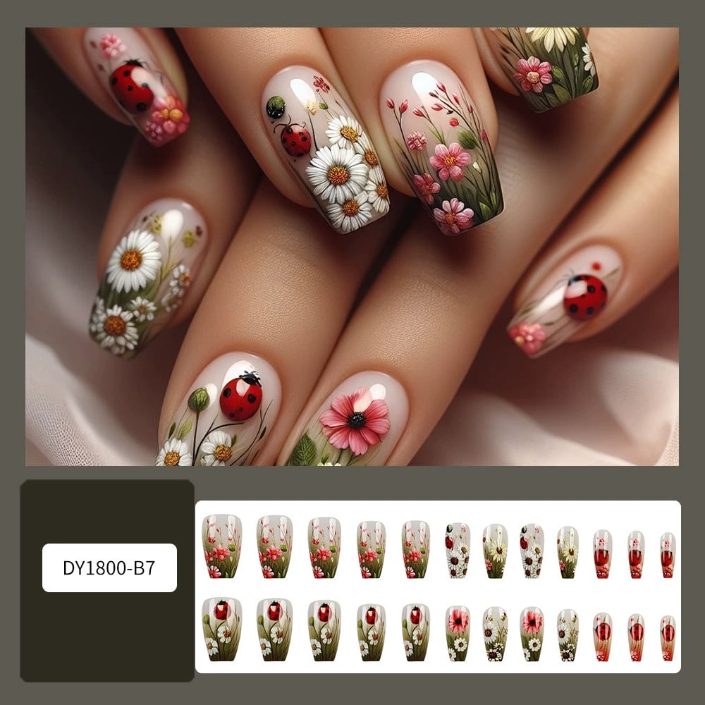 🐝Adorable Bee & Flower Press On Nails--– Save the Bees in Style!🌻