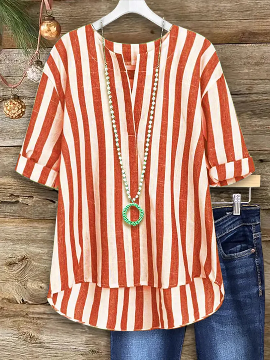 Women's Two-tone Striped Top