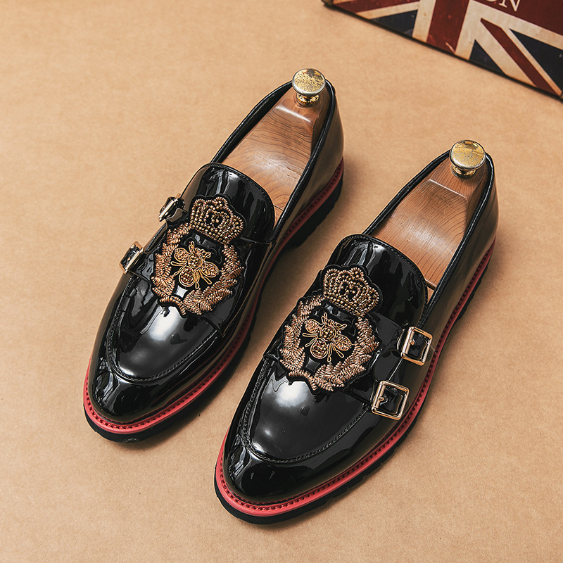 2024 new men's British style fashionable business casual leather shoes
