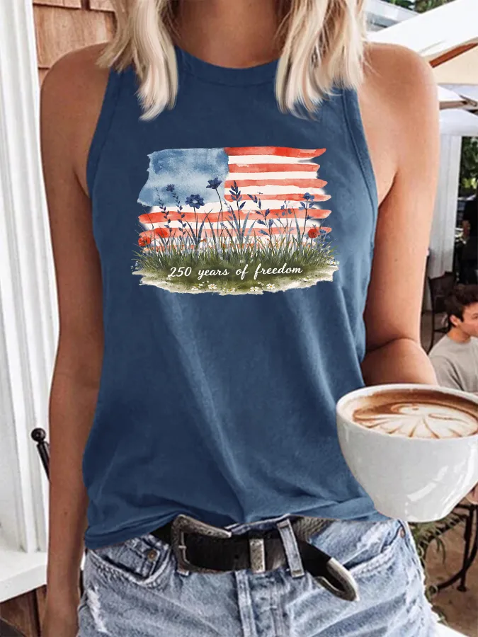 250 Years Freedom Print Tank Top
