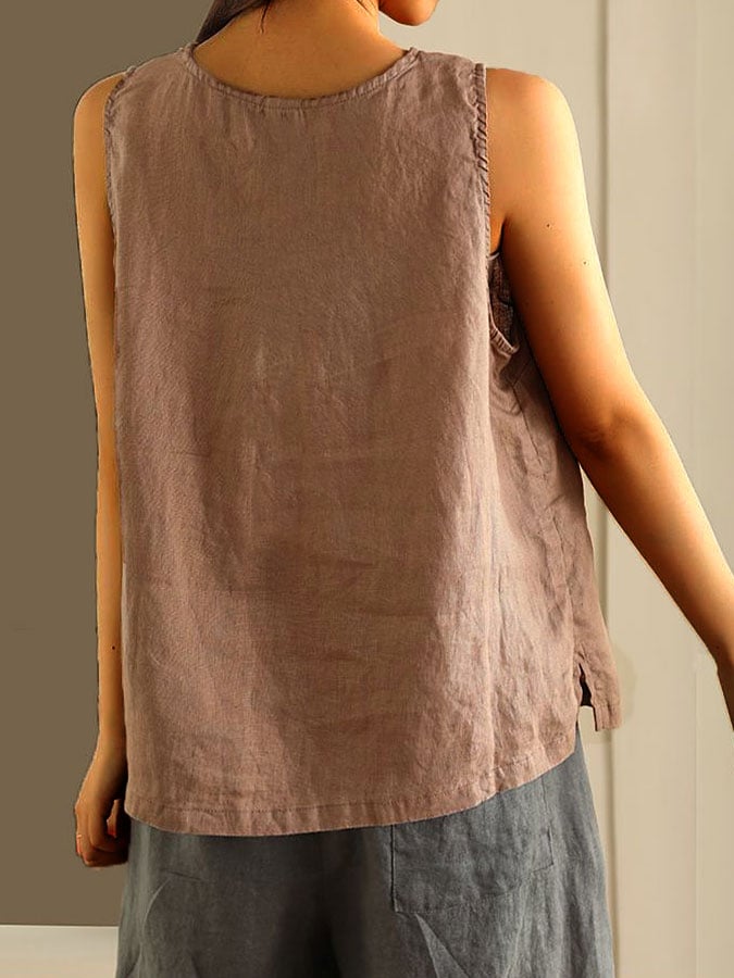 Women's Cotton Casual Sleeveless Top