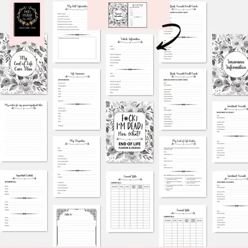 🎃 Halloween Gift: Sh*t, I’m Dead! End of Life Planner💀👍BEST SELLER