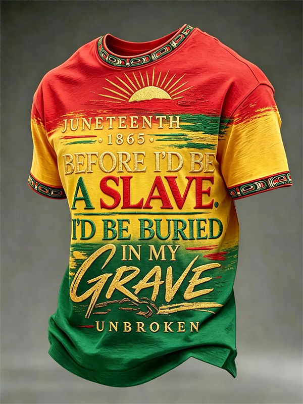 Men's Juneteenth 1865 Colorblock Print T-Shirt