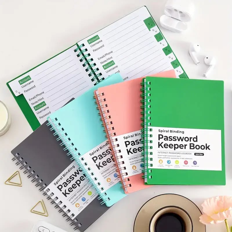 📚Mini password book with lettered tabs | password notebook for internet and computer login, username, home, office passwords