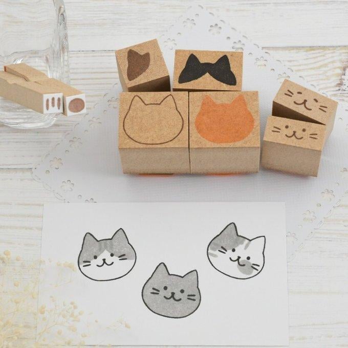 🔥LAST DAY 49% OFF - 🐱Handmade Cute Cat Face Stamp Kit (8 PCS)