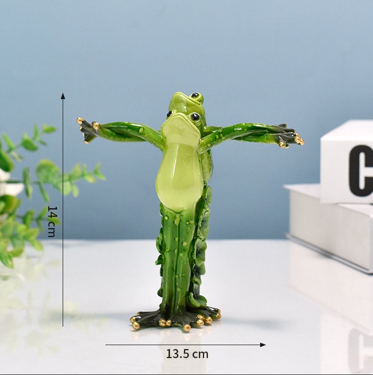 🐸Yoga frog pastoral resin craft decoration
