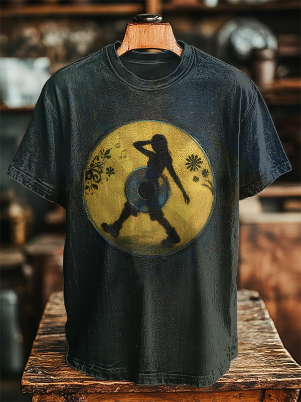 Men's CD Music Art Print T-Shirt