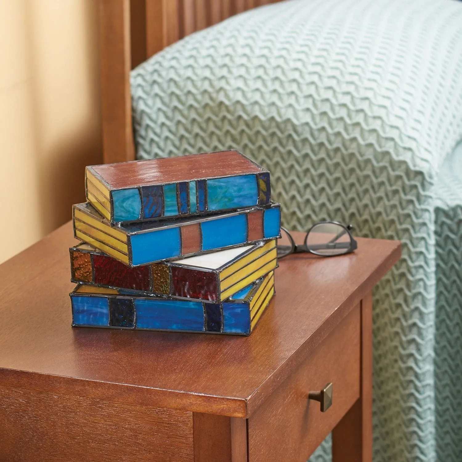📚📚Stained Glass Stacked Books Lamp